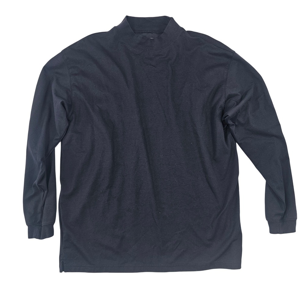 Zorrel Dri-Balance Mock Neck Long Sleeve Shirt Mens XXL Black Performance Top